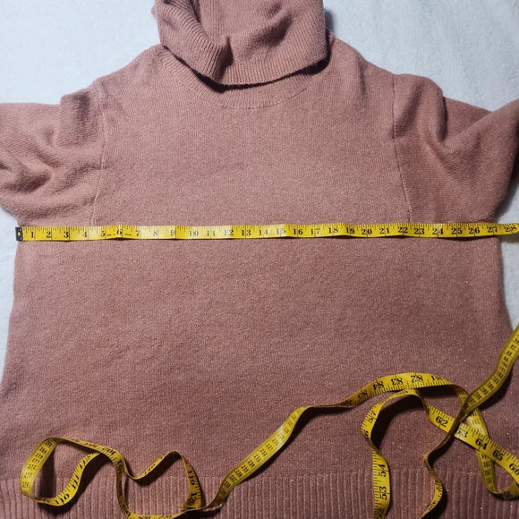 AVA & VIV Rose Gold Long Sleeve Cowl Neck with Gold Shimmer Threads - Picture 8 of 10